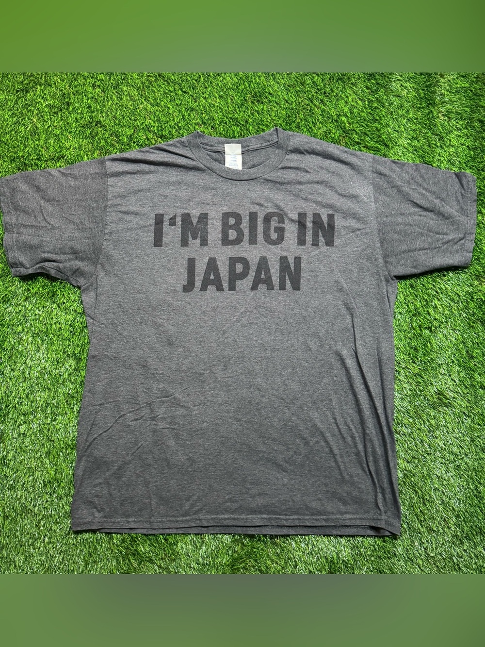 I'm Big In Japan T Shirt XL Funny Novelty Graphic Tee Gray Tokyo Humor Unisex‎